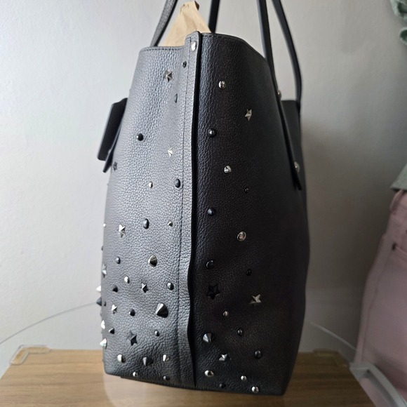 Coach Market Tote Star Rivet Leather Studded Shoulder Bag 59504 Graphite Gray - Picture 5 of 16